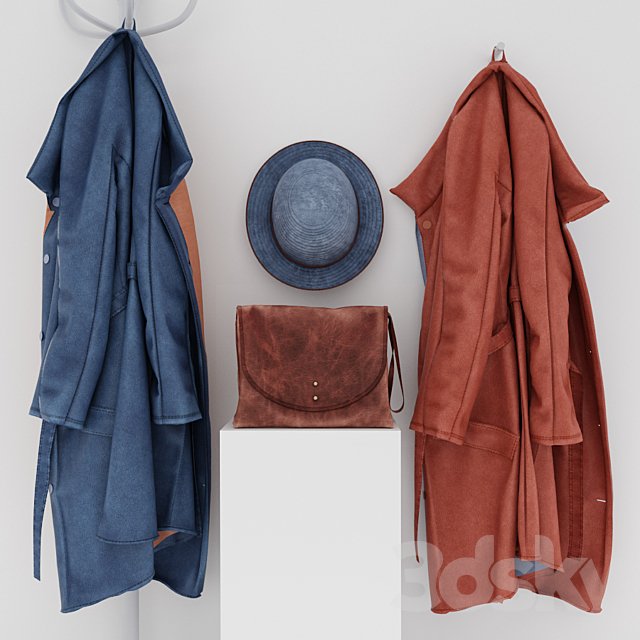 coat hanger-rack and on the hook