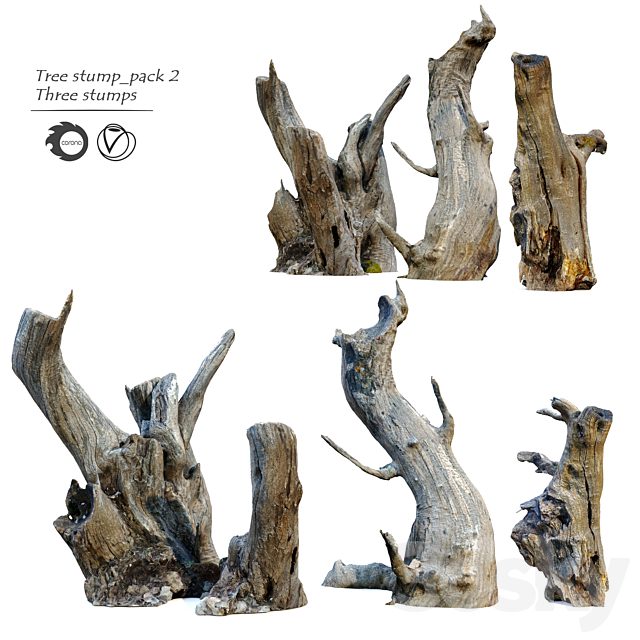 Tree stump  pack 2