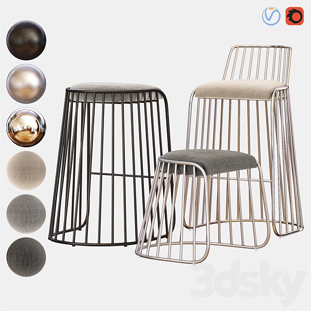BRIDE's VEIL Bar Chair & Counter Stool