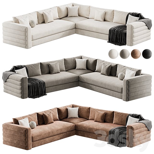 Milan Sectional in Blanchot Orgain