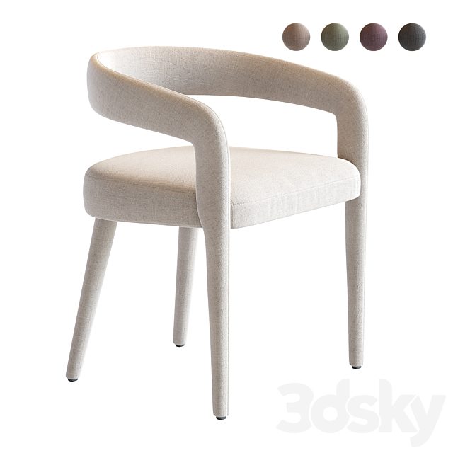 LISETTE WHITE DINING CHAIR