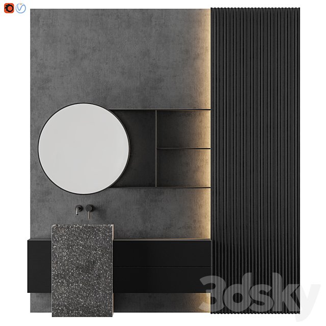 MODERN - Gray Bathroom 02