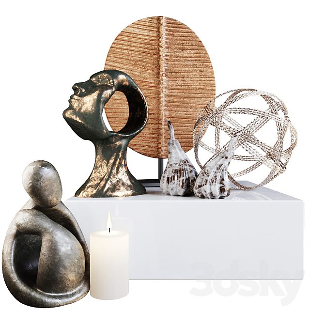 Decor collection in ethnic style with accessories