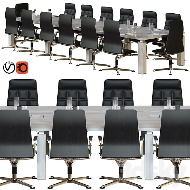 wooden conference table