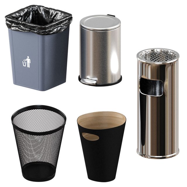 5 trash bin (low poly)