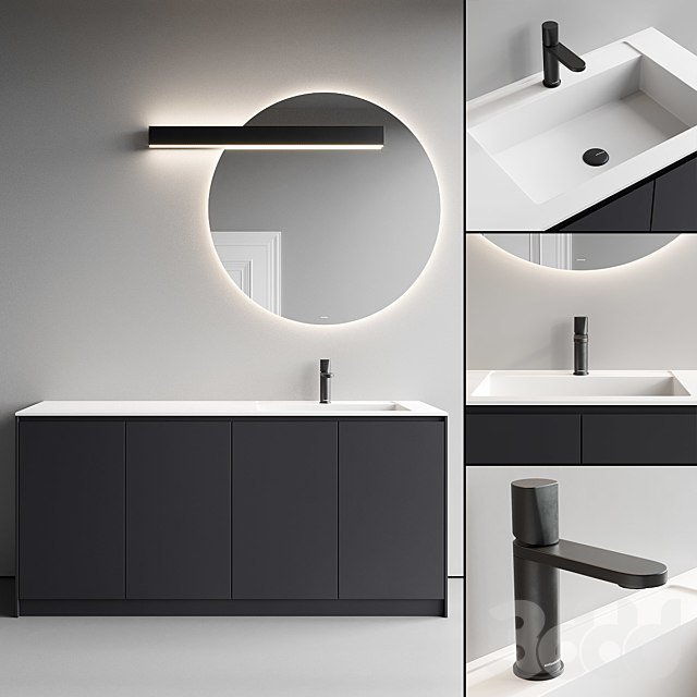 Antonio Lupi Design Piana Vanity Unit Set 1