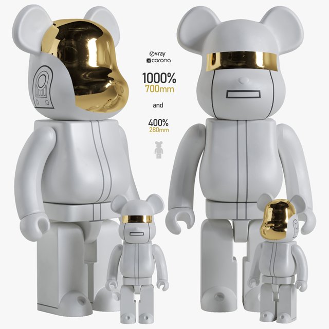 Bearbrick / Daft Punk White Suit