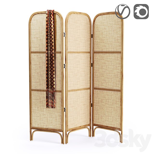 Rattan and wicker screen, Masaya