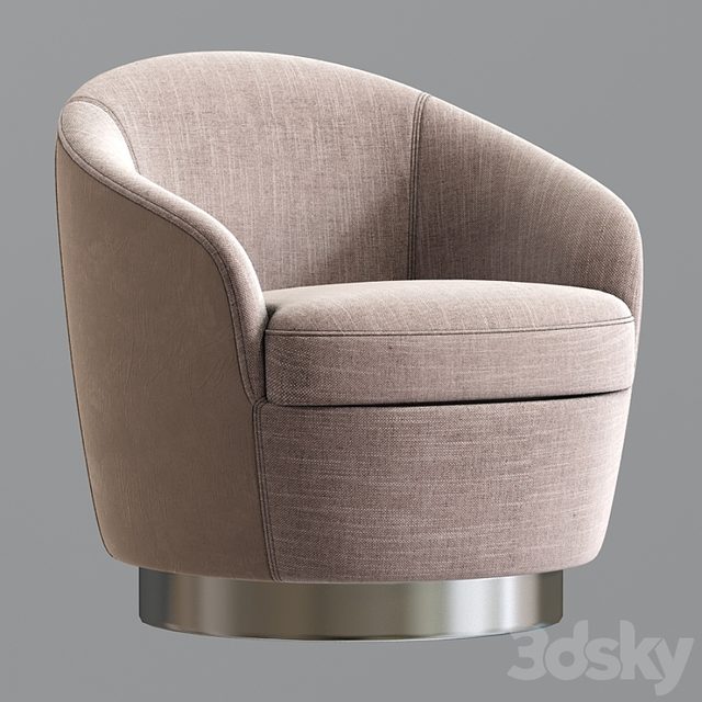 Claudia petite swivel armchair