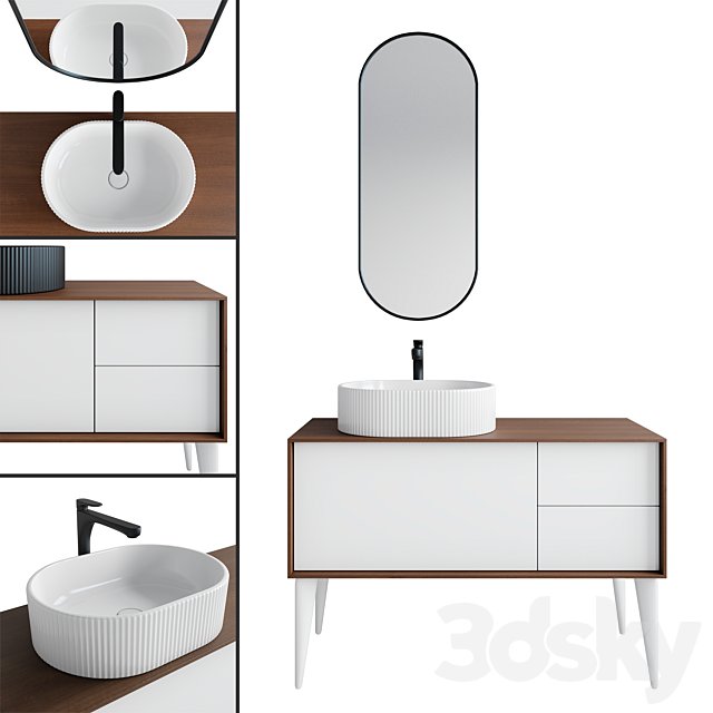 Vento washbasin and cabinet Atollo Kerama Marazzi