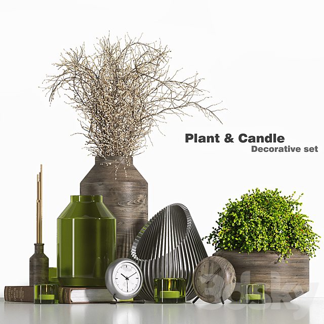 pant   &   candle Decorative set
