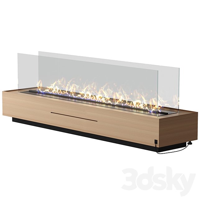 Independent wooden fireplace