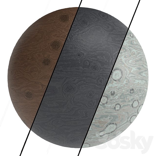 3 Wood Materials PBR 4k