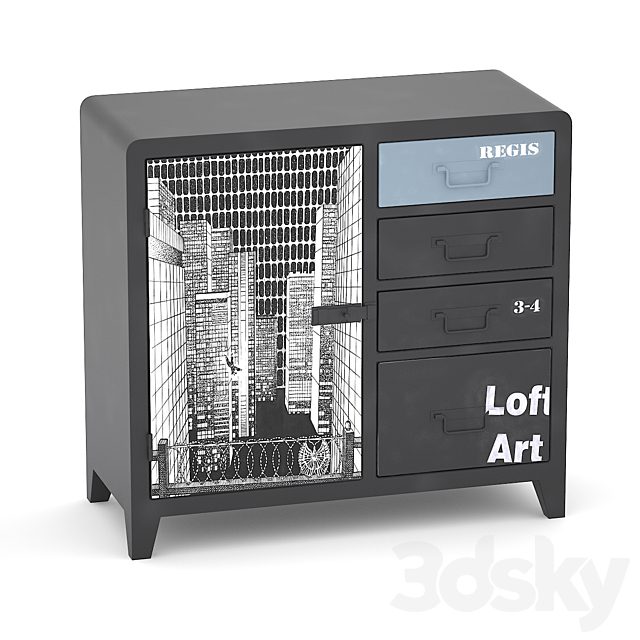 Black & White locker Loft art