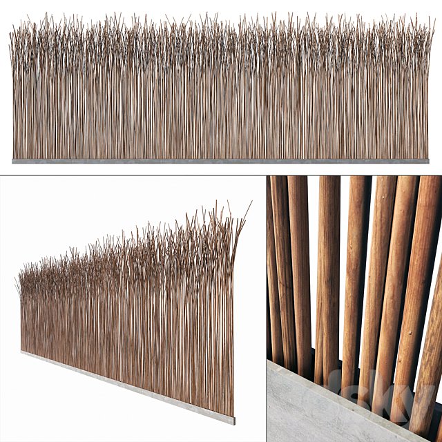 Screen long branch thin decor n5 / Long screen of thin branches No. 5