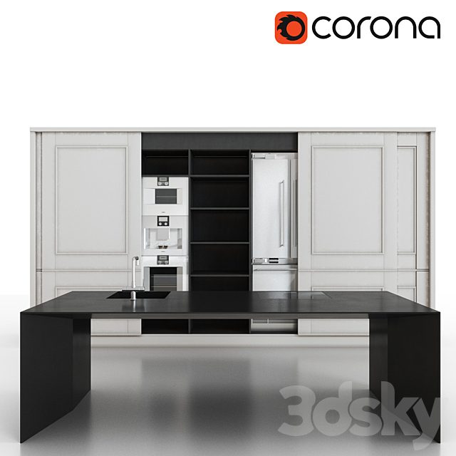 Modern Kitchen Invisible Table