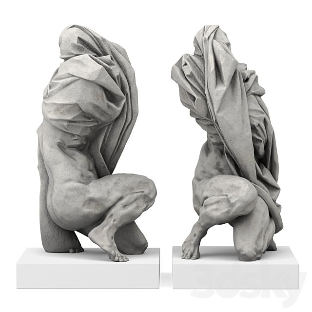 Salustian man with fabric sculpture