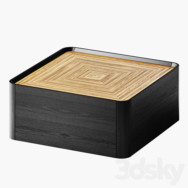 Square Coffee Table with Colorblocking