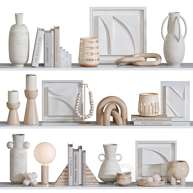Decorative set for shelves