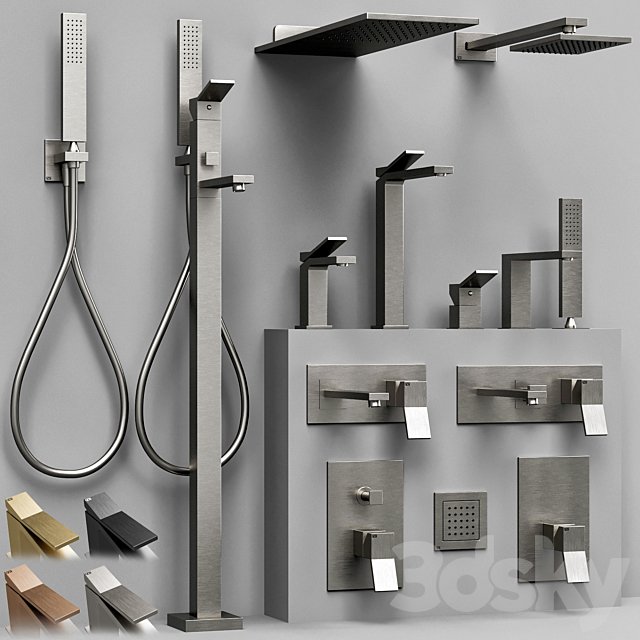 Gessi Rettangolo K bathroom faucet set