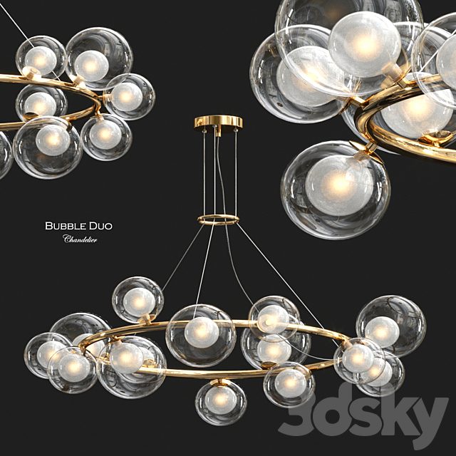Bubble Duo Chandelier by Freya