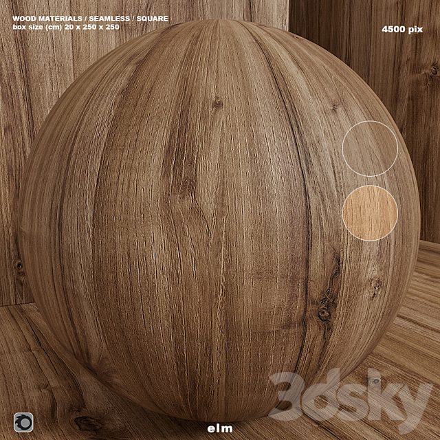 Material wood (seamless) elm - set 118