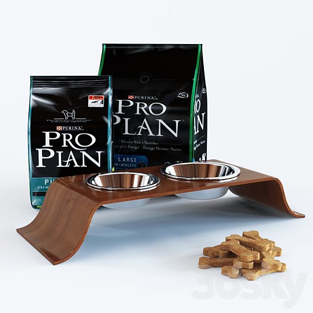 dog food, feed bowls