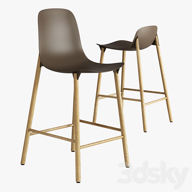 Kristalia sharky stool wood