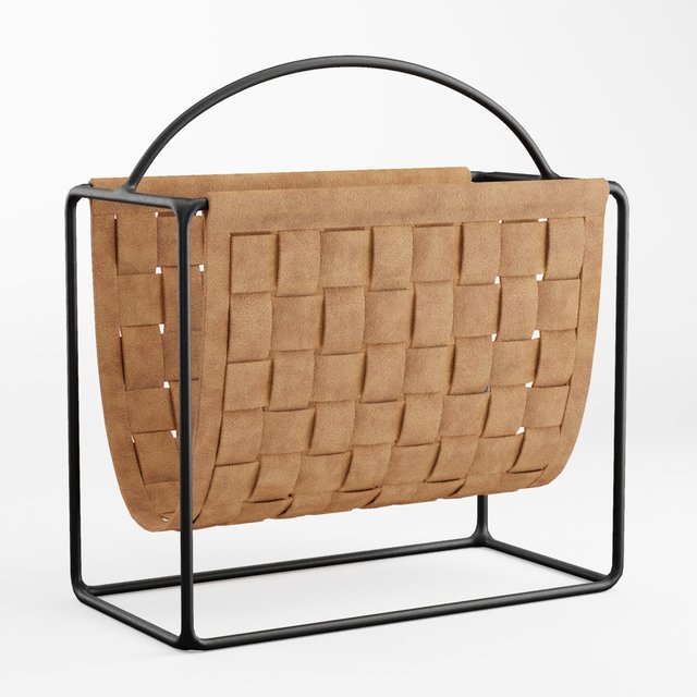 Suede Magazine Holder