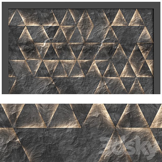 Backlit stone wall panel
