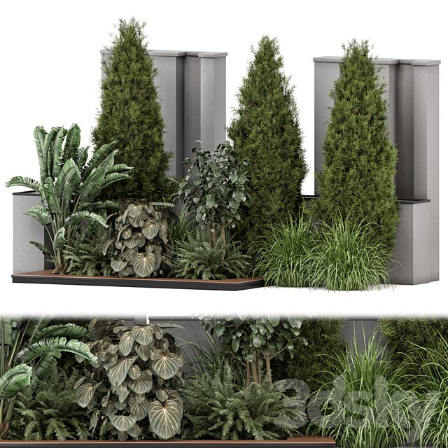 Landscape Garden Plants Bush Tree Set 3573