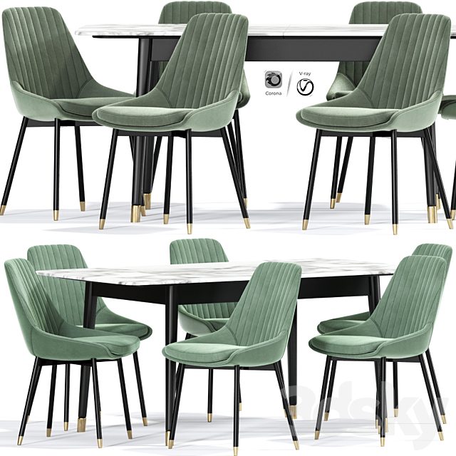 Kendall Upholstered Dining Chair Table