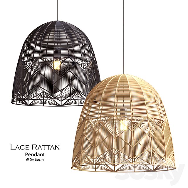 Lace Rattan Pendant