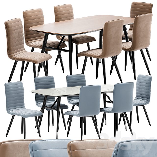 Mako dining chair and Catania table