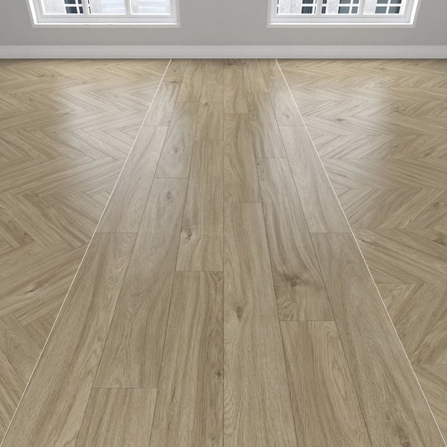 Parquet Oak, 3 types: herringbone, linear, chevron.