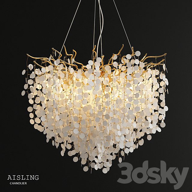 Aisling coin glass chandelier