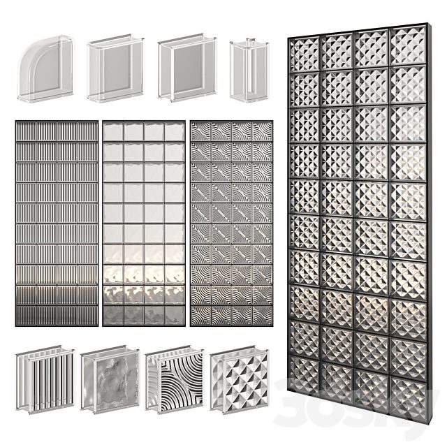 Glass Block Wall 01