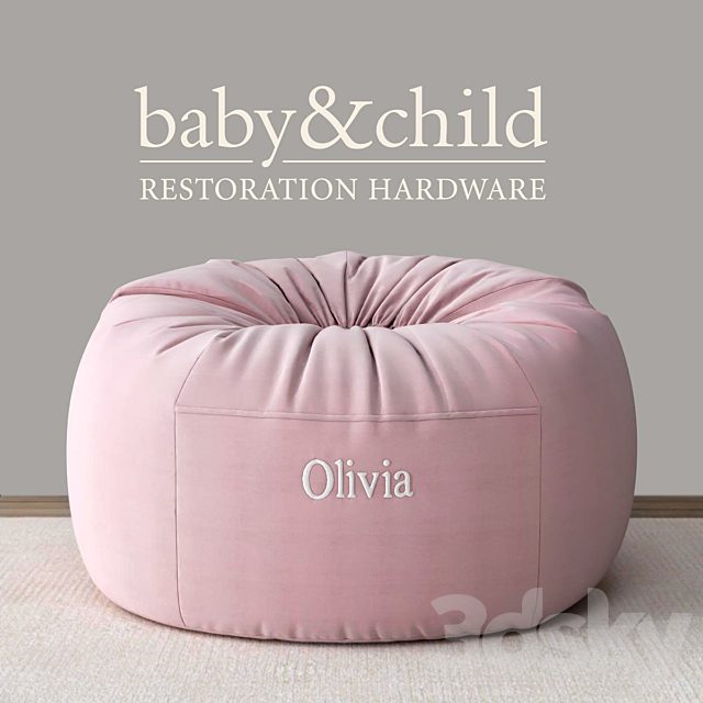 RH / WASHED VELVET BEAN BAG COVER