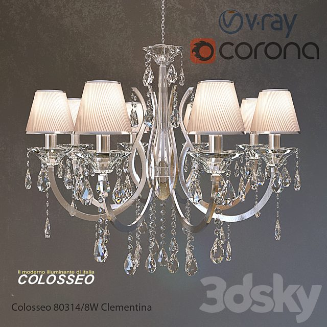 Chandelier Colosseo80314-8W Clementina Chrome