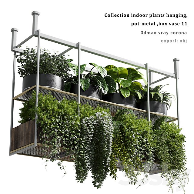collection Indoor plants hanging pot-metal bax vase 11