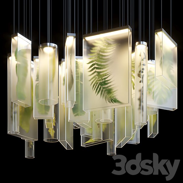 Lighting composition — sheet, palm, Vargov®Design - LC0052