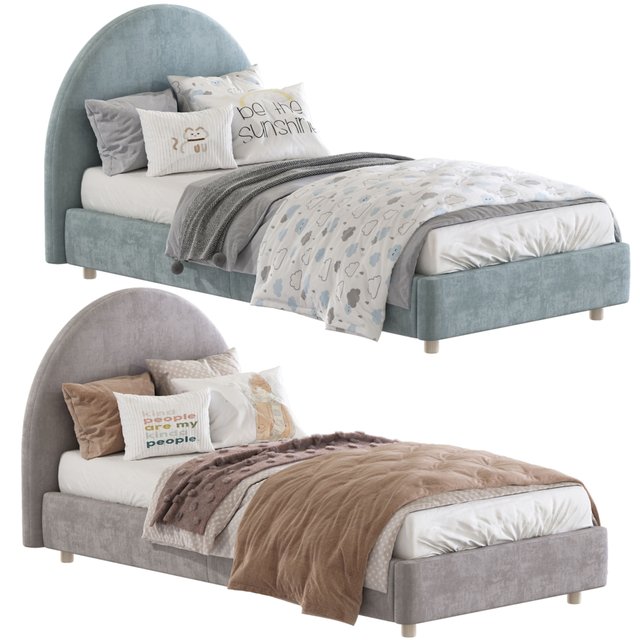 Bed with a soft headboard 14