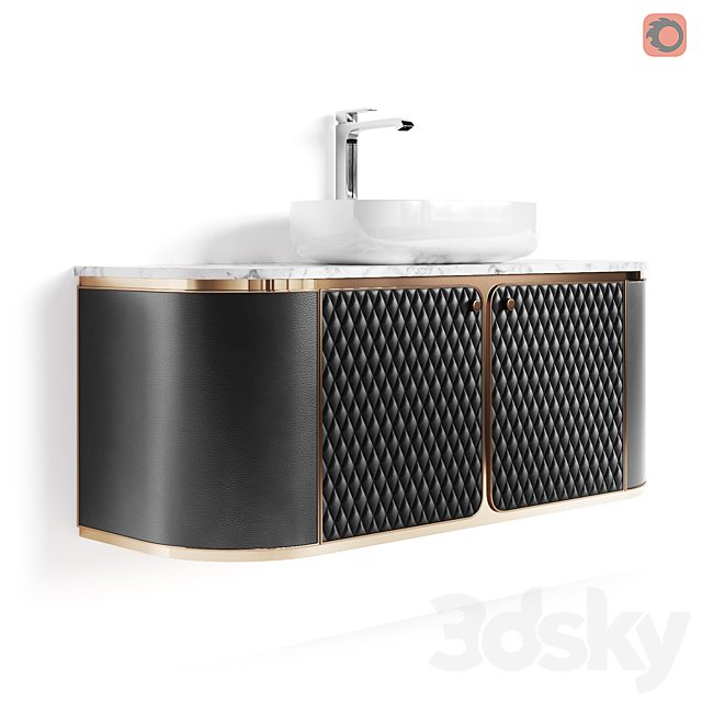 FIFTYFOURMS Suspended Bathroom Cabinet Warlock Single