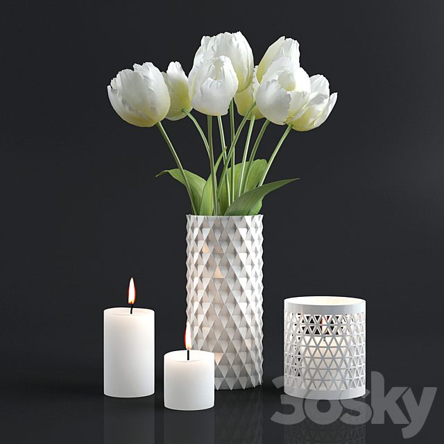Tulips and candles