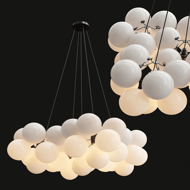 Frosted Bubble Chandelier