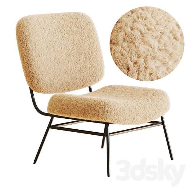 ZARA HOME FAUX SHEARLING CHAIR