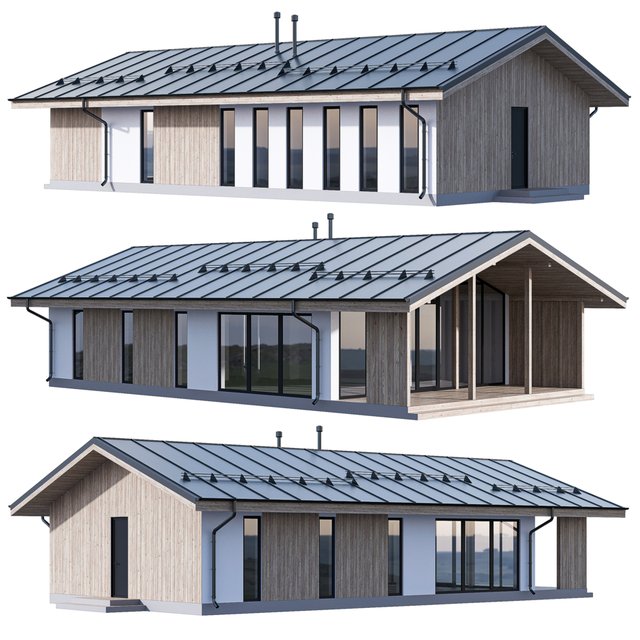 Frame modular house 120 m2 with PREFAB frame technology