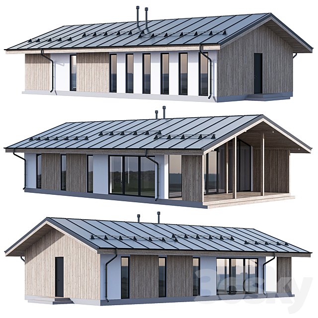 Frame modular house 120 m2 with PREFAB frame technology