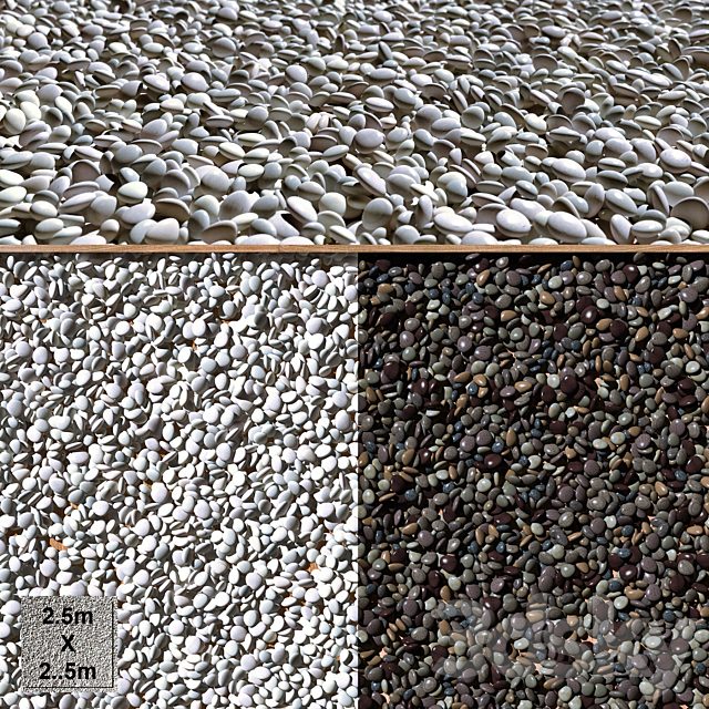 DARK AND LIGHT PEBBLES
