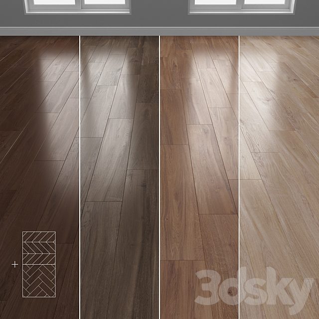 Parquet 4 colors Linear, herringbone, chevron setquad11
